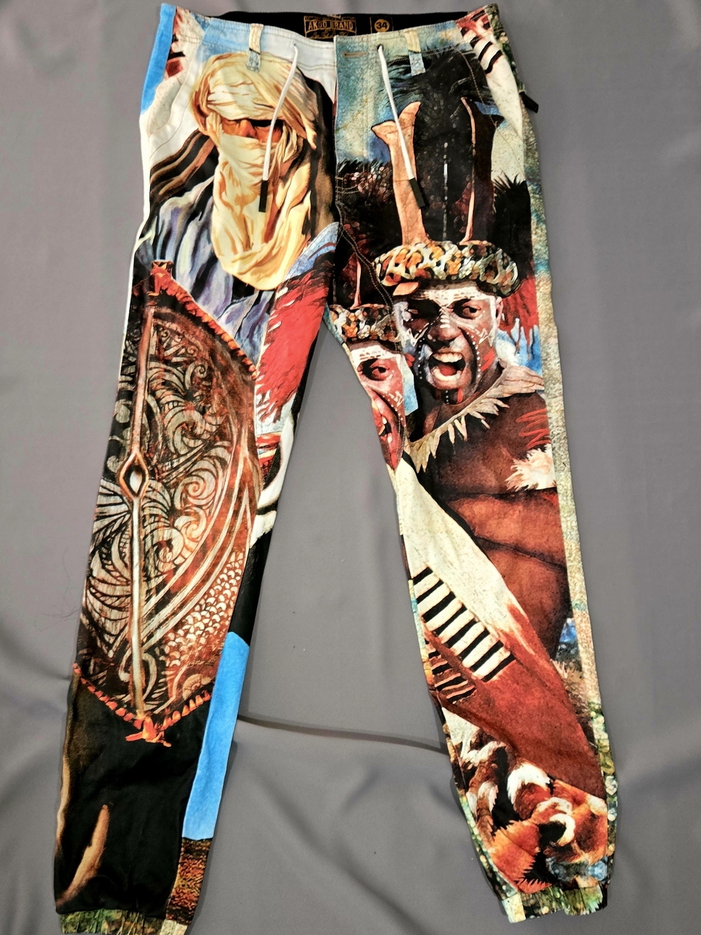 Graphic Print Men’s Jogger Pants - Multicolor